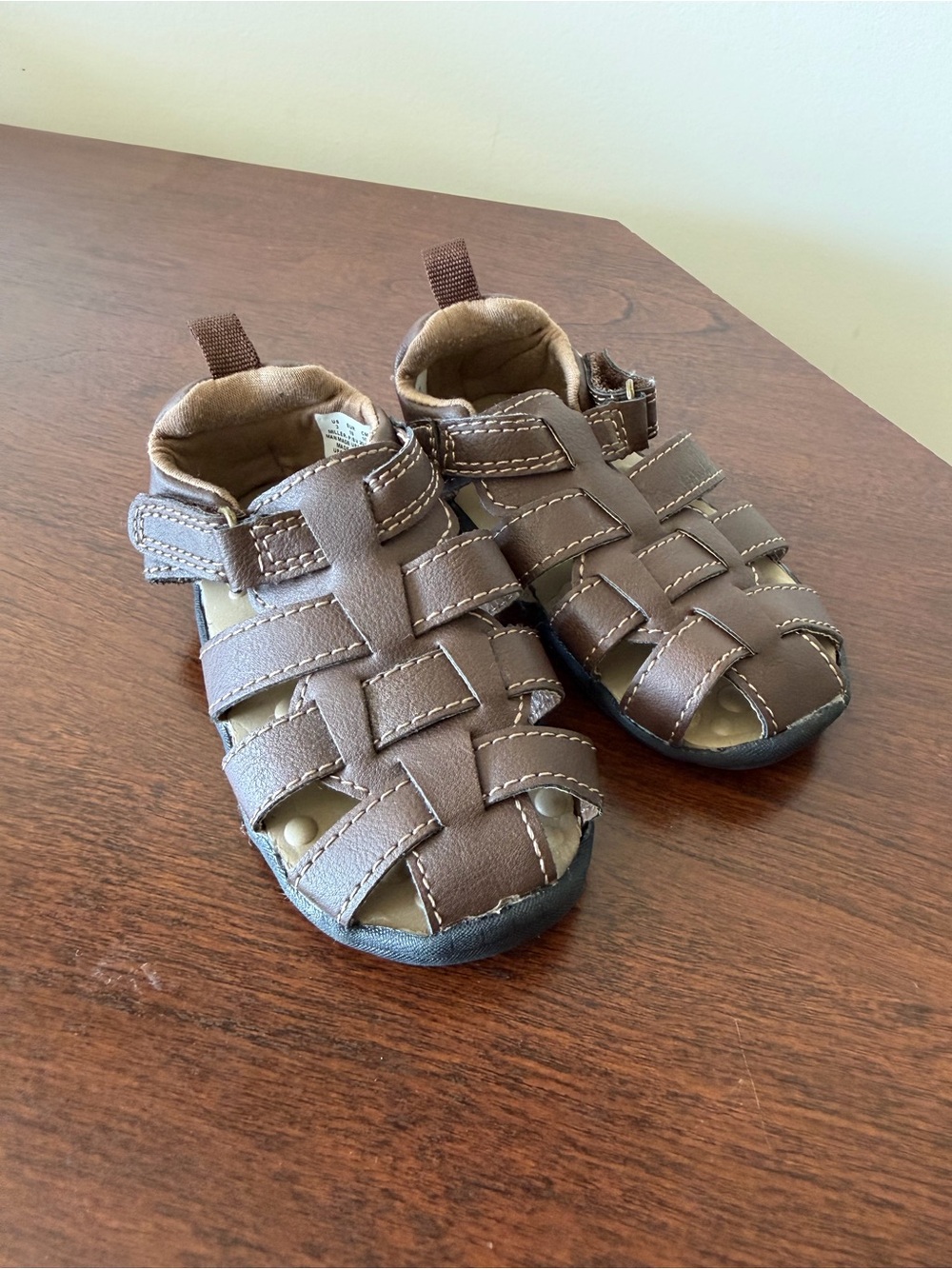 Carters Baby Sandals Brown Leather Fisherman Sandals - Comfortable Summer Shoes